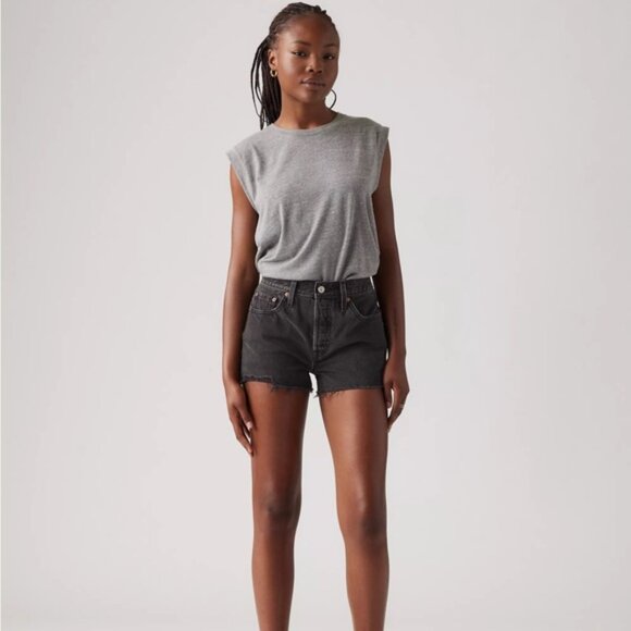 LEVI’S 501® ORIGINAL FIT HIGH RISE WOMEN'S SHORTS SIZE 26 - Picture 3 of 15